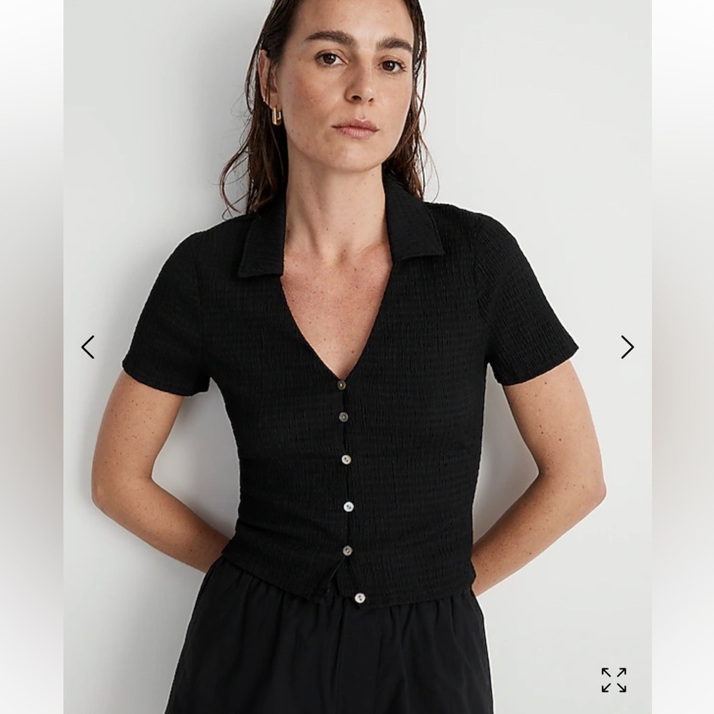 Madewell Crinkled Y Front Botton Down Shirt(NWOT)
